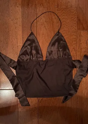 Backless Going Out Top Brown thumbnail 2