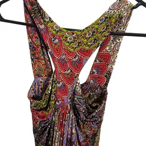 Unaluna XS Sleeveless Boho Maxi Dress Multicolor‎ Paisley Print USA thumbnail 2