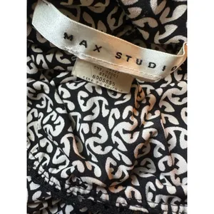 Vintage Max Studio Y2K Tank Slip Dress Slinky Sz.Medium~Made In USA~Black/Beige thumbnail 4