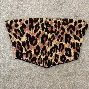 NWT STAUD Shane Leopard Print Scarf Top Multicolor Bandana Style Jacquard Knit thumbnail 4
