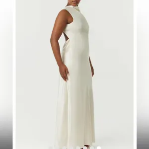 Third Form Satin Bias Cowl Back Maxi Dress White Size 2 thumbnail 8