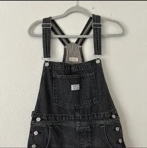 Levi’s X Free People Vintage Black Overalls / Shortalls thumbnail 4
