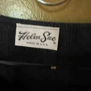 Helen Sue Made in U.S.A.size L black cotton blend knit top. Preppy casual vintag thumbnail 5