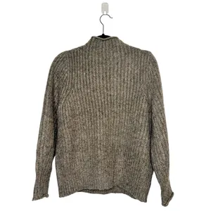 Madewell Loretto Mock Neck Sweater Women's Taupe Brown Size Small thumbnail 3