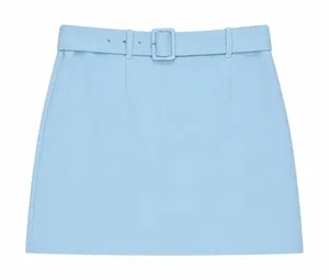 Abercrombie & Fitch Light Blue Skort Side Zip Mini Skirt Shorts Medium thumbnail 1