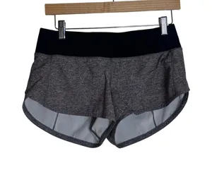 Lululemon Speed Up Shorts Women's Running Athletic Heathered Gray Size 4 thumbnail 1