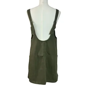 Free People High Roller Skirtall Dress in Moss Stone Army Green Size Large NWT thumbnail 8