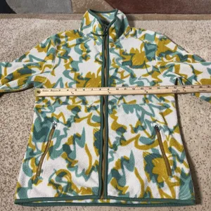 REI Co-op Gorpcore Women‎ Full Zip Fleece Jacket Abstract Print Yellow XS 217359 thumbnail 3