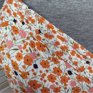 A Loves A Ditsy Floral Button Front‎ Spaghetti Strap Sundress Orange Pink Small thumbnail 7