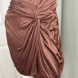 Zara Brown Satin Corset w/Mock Wrap Attached Skirt Sold Out Size Medium. H46 thumbnail 9