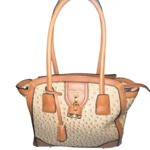 London Fog Tan and Brown ostrich top Women's Bag thumbnail 1