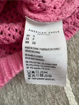 American Eagle NWT Knit Open Back Square Neck Cropped Sweater thumbnail 6