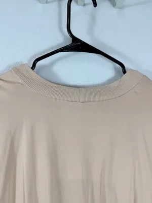 BCBGMAXAZRIA Women’s M Beige Surplice‎ Dolman Sleeve Banded Hem Blouse thumbnail 15