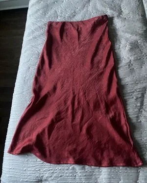 Zara Pink Satin Maci Skirt thumbnail 1