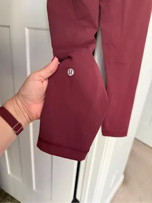 Lululemon Wunder Train High-Rise Crop 23" Mulled Wine Red thumbnail 3