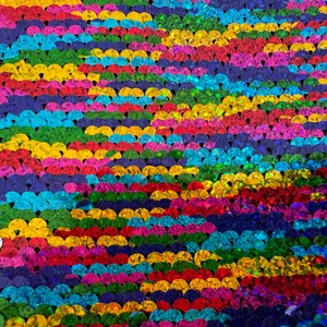 NWT Chloe Alexis Multicolor Sequin Clutch cosmetic bag size 10x7 boho maximalist thumbnail 3