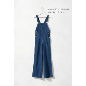 Capulet Lennon Denim Overalls XS Blue Wide Leg Dungaree Stretch Retro Fit thumbnail 14