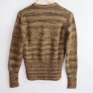 Vintage Columbia Wool Blend Knit Sweater Brown Striped‎ Womens Medium thumbnail 3