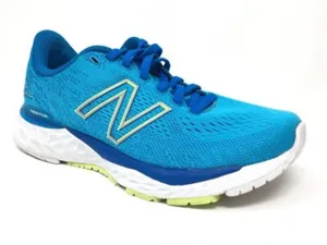 New Balance Blue Athletic Sneakers with Lime Accents thumbnail 1