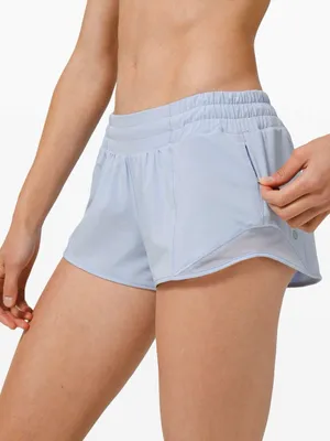 Lululemon Hotty Hot Shorts Linen Blue Lined 2.5” LW7AUSR thumbnail 1