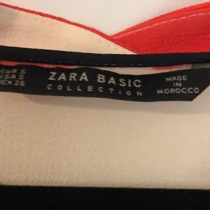 Zara Black, Ivory and Orange Button Down Blouse thumbnail 3