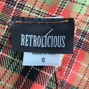 Retrolicious Orange Plaid Fit Flare Dress Small Pinup Retro Mod Rockabilly thumbnail 10