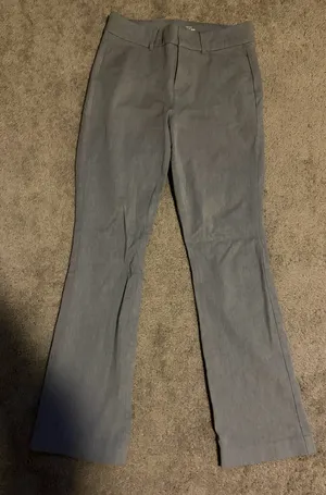 High waisted gray old navy pixie cute work pants thumbnail 1