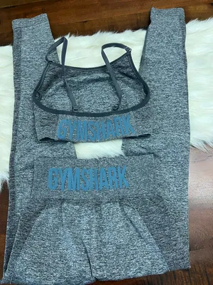 Gymshark Seamless Set Small Gray Marl Leggings & Sports Bra Matching thumbnail 2