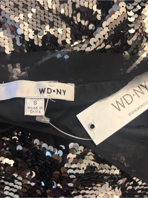 WD.NY Silver Sequin Camisole with Black Trim thumbnail 3