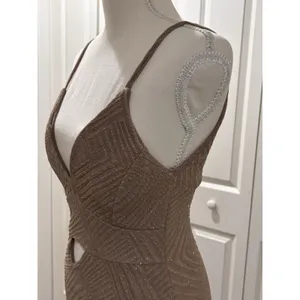 Privy Gold Mesh Padded Sequin Bodycon Keyhole Dress Party Cocktail Sleeveless XS thumbnail 15