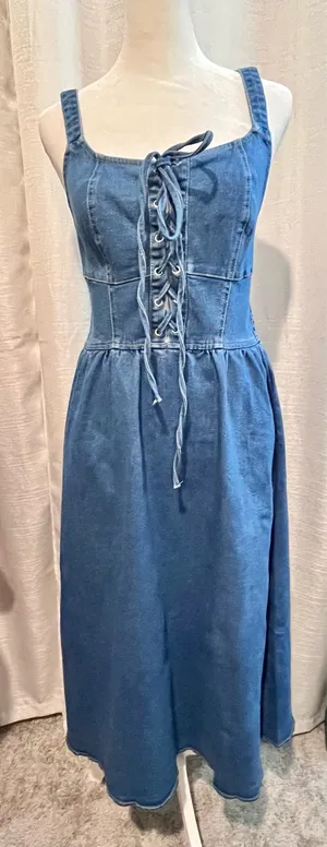 Timing Denim Dress thumbnail 1