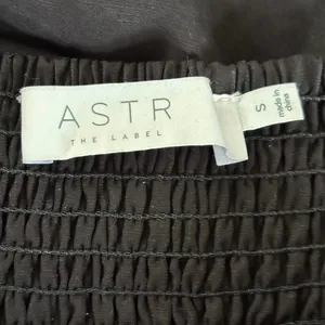 ASTR The Label Aleda Midi Dress Linen Size S Black Cold‎ Shoulder Party Cut Out thumbnail 5