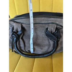 Giorgio Armani vintage fabric with Leather Hand Bag thumbnail 10
