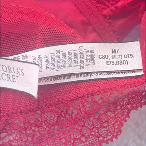Victorias Secret red lace bralette thumbnail 7