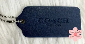 2" COACH Blue Fob Bag Charm Hang tag Hangtag thumbnail 1