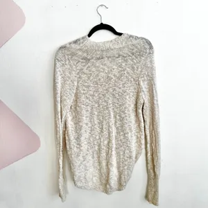 Abercrombie & Fitch Wrap Sweater‎ Vintage Y2K 2000s Casual Cream Large thumbnail 2