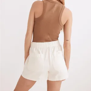 Garment-Dyed Pull-On Utility Shorts in white 26 thumbnail 3