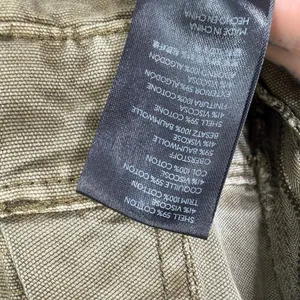 Free People FP Go West Olive Green Utility Cargo Denim Relaxed Leg Jumpsuit XS thumbnail 13