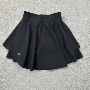 Lululemon Court Rival High Rise Skirt Skort Black Athletic Tennis Women's 2 Tall thumbnail 2