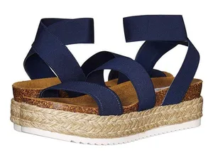 Steve Madden Navy Blue Platform Sandals thumbnail 1