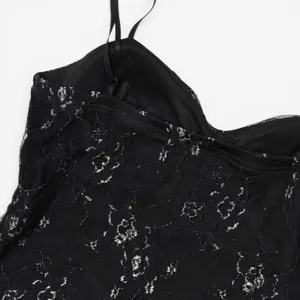 CANDIE’S Vintage Y2K Black Goth Grunge Floral Lace Corset Top thumbnail 6
