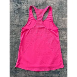 Gap Fit Pink Mesh Panel Back Athletic Racerback Tank Top XS thumbnail 2
