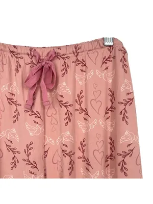 Pajamagram Pink Heart Dove Print Tank Top Pajama Pants Set Size Large NWT thumbnail 5