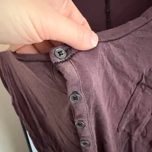 We The Free Long Sleeve Henley Top - Plum thumbnail 6