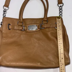 MICHAEL‎ KORS HAMILTON HOBO SHOULDER SATCHEL TOTE BAG Brown LEATHER thumbnail 5