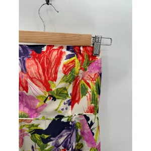 J.Crew Floral Silk Strapless Dress Women‎ Sz 0 Cocktail Tea Party Summer Bridal thumbnail 4