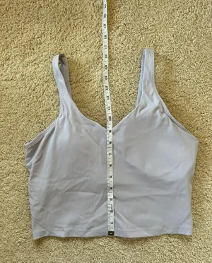 Amazon Lavento Women's Longline Sports Bra - Crop Tank Top with Built in Bra thumbnail 6