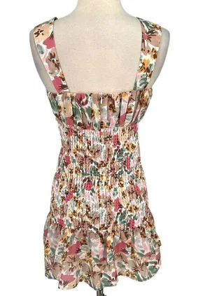 Runaway Acantha Floral Sweetheart Smocked Bodycon Mini Dress Size XL NWT thumbnail 7