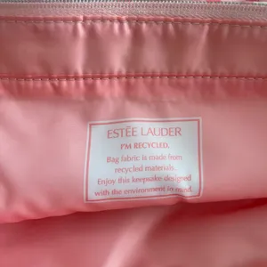 Estée Lauder Pink Fabric Bag toiletries travel beach summer makeup cosmetics thumbnail 5