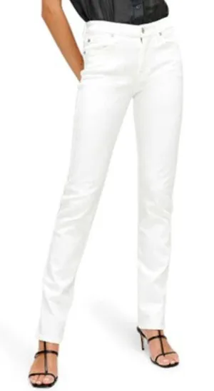 ZARA Women Basic White Denim Straight Fit Jeans thumbnail 1